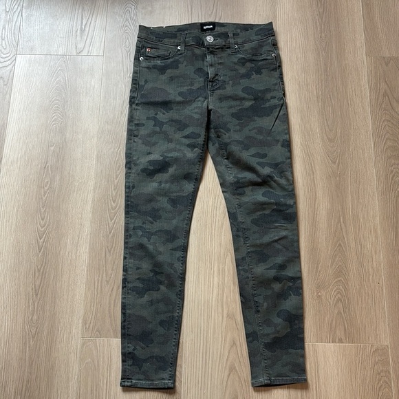 NWOT Hudson Midrise Nico Super skinny Ankle  Camo Jeans Green Soze 28 0100 - Picture 6 of 9